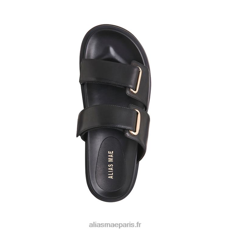 Cuir noir rythme Alias Mae RRXNT145