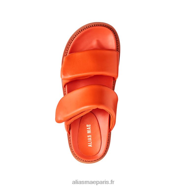 cuir orange salon Alias Mae RRXNT146