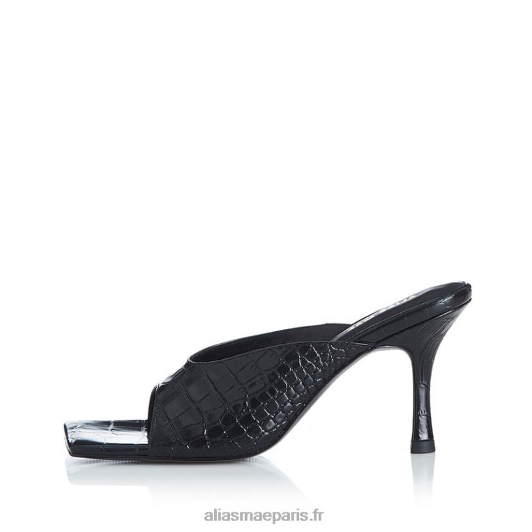 croco noir Flynn Alias Mae RRXNT138