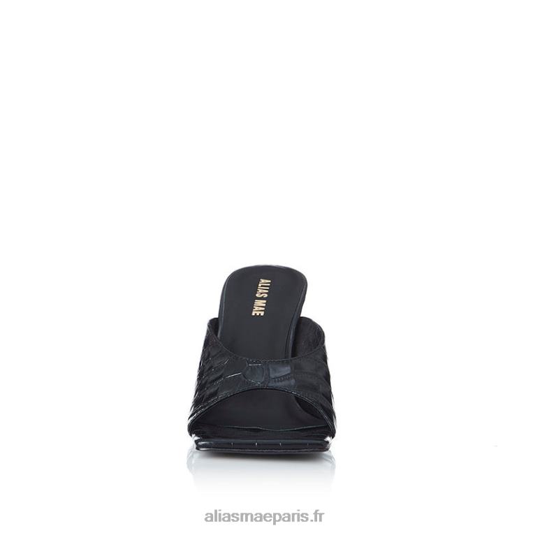croco noir Flynn Alias Mae RRXNT138