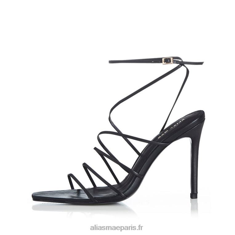 cuir de chevreau noir Isabelle Alias Mae RRXNT134