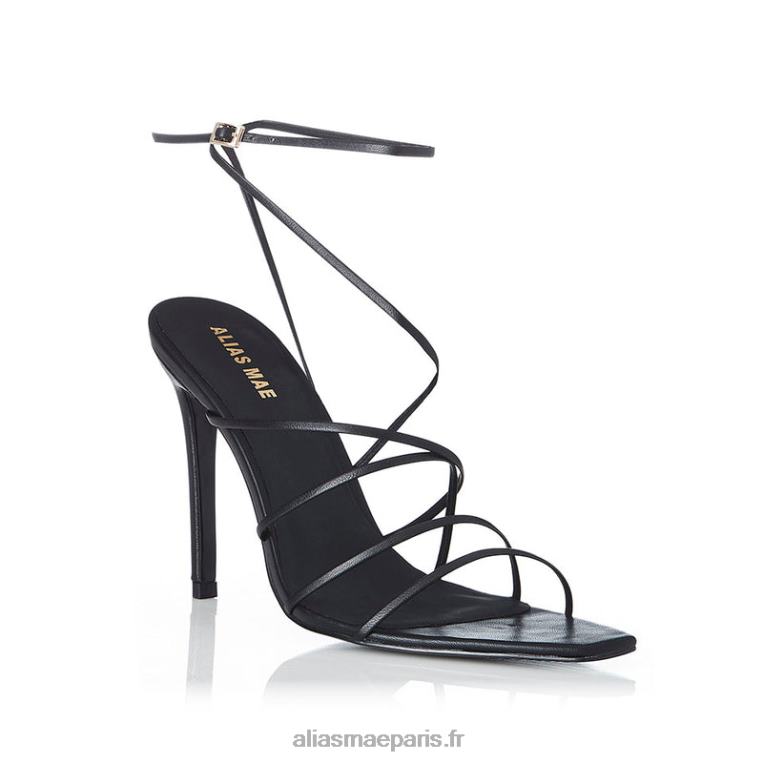 cuir de chevreau noir Isabelle Alias Mae RRXNT134
