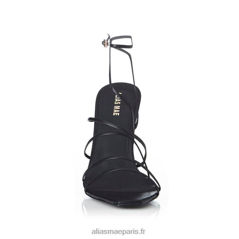 cuir de chevreau noir Isabelle Alias Mae RRXNT134