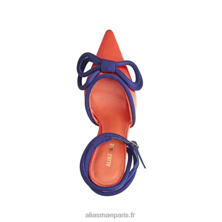 satin orange noeud papillon Alias Mae RRXNT70