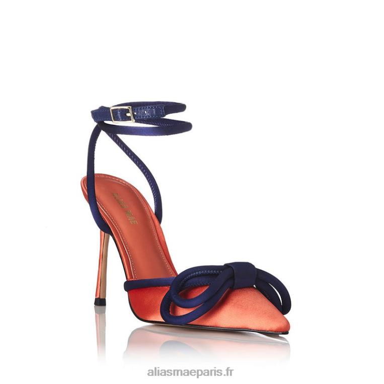 satin orange noeud papillon Alias Mae RRXNT70
