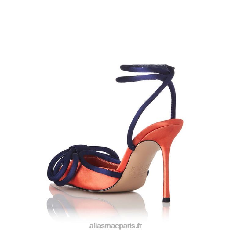 satin orange noeud papillon Alias Mae RRXNT70